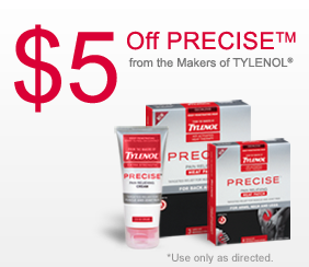 $5/1 Tylenol Precise Pain Relief Product