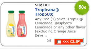 New Tropicana Trop50 Juice Coupon to Print