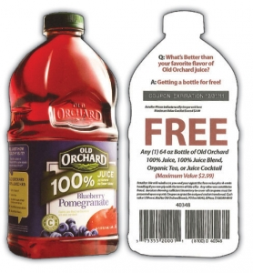 Free 64 oz Bottle of Old Orchard Juice –  Expired