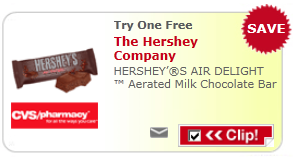 HOT FREE Hershey’s Air Delight Chocolate Bar Coupon (Good at CVS Only)