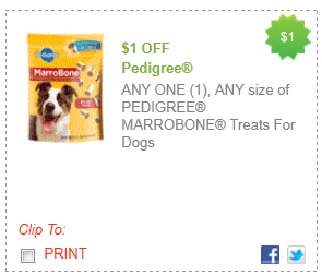 Walmart: Pedigree Marrobone Treats for $1
