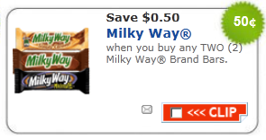 Milky Way Bars Coupon | $0.50 off Two