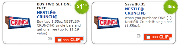 Nestle Crunch Bars Coupons