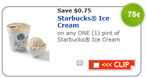 Starbucks Ice Cream Coupon | $0.75 off One Pint