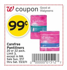 Walgreens: Better than Free Carefree Products