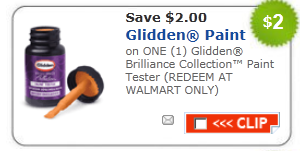 $2/1 Glidden Paint Tester Coupon