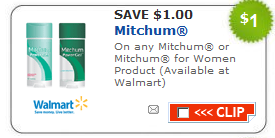 $1/1 Mitchum Deodorant Coupon = Free at Walgreens