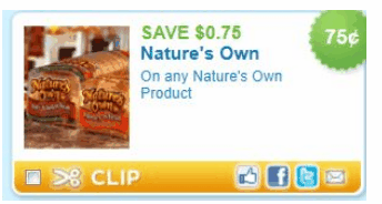 .75/1 Nature’s Own Product Coupon