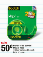 Target: Free Scotch Magic Tape
