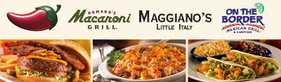 Chili’s Grill & Bar, Macaroni Grill, On The Border, or Maggiano’s Gift Card for 50% Off