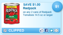 New $1/2 Redpack Tomato Coupon