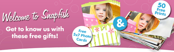 20 FREE 5×7 Photocards + 50 FREE prints for new Snapfish users