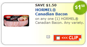 Hormel Canadian Bacon Coupon | Save $1.50 off One