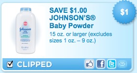 Johnson’s Baby Products Coupons for Powder and Shampoo