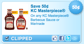 New KC Masterpiece Barbeque Sauce Coupon