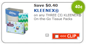 Kleenex On the Go Tissue Packs for 25¢ at Target