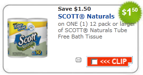 $1.50 off Scotts Naturals Bath Tissue Coupon