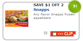 Snapps Frozen Appetizer Coupon