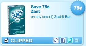 Zest Soap Coupons for Soap Bars ad Body Wash