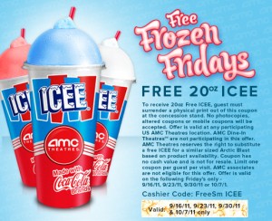 Free Icee at AMC tomorrow