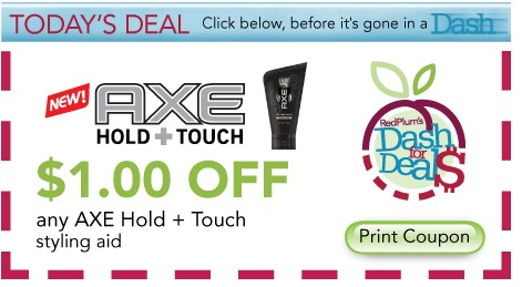 Axe Coupons | Save $1 off One