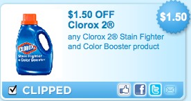 $1.50/1 Clorox 2 Coupon + Walmart Deal