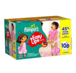 Pampers Easy Ups for Girls 2-3T (108 ct) $18.80