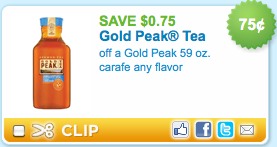 Gold Peak Tea Coupon | Save $0.75 Off One