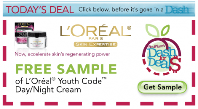 Free Sample of L’Oreal Youth Code Day/Night Cream