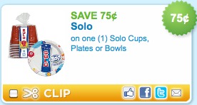 *HOT* $0.75/1 Solo Plates, Cups or Bowls Coupon + Target Deal