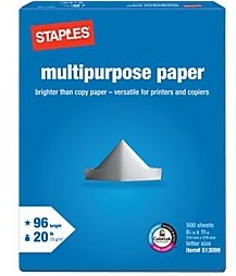 Free Ream of Paper at Staples after Rebate