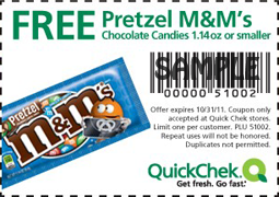 Free Pretzel M&M’s at QuickChek