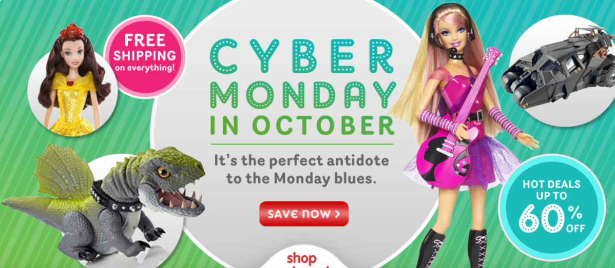 Free Shipping at Mattel today + 60% off!