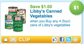 Libby’s Fruit and Vegetables Printable Coupons Available Again