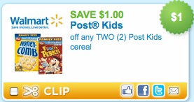 Post Cereal Printable Coupons Plus Catalina Offer | Save up to $6 on five Boxes