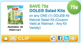 Dole Salad Printable Coupons | Save $0.75 off One