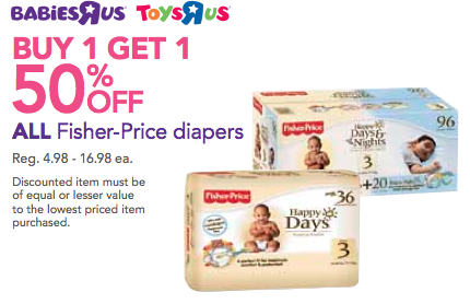 Fisher Price Diapers $3.74 per Jumbo Pack!