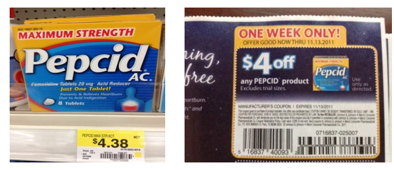Pepcid AC 8ct for 38¢ at Walmart