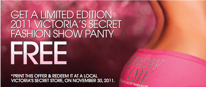 Free Panty from Victoria’s Secret after Printable Coupon