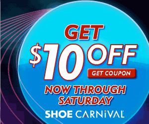 Shoe Carnival Coupon for $10 off Your Purchase