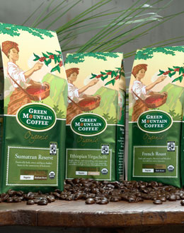 Green Mountain Organic Coffee only $3.96 per bag