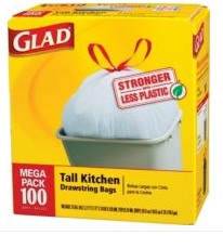 Staples: 100 Glad Tall Kitchen Bags for $9.99 with In Store Pick Up