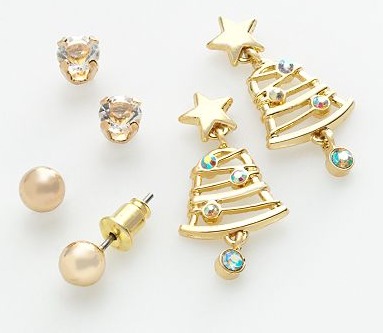Holiday Earrings Sets (3ct) for $3.20 shipped