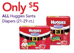 Huggies Santa Diapers for $3 at Babies R Us