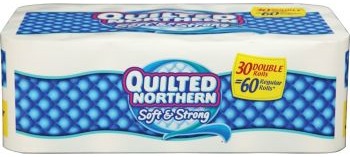 30 Double Rolls of Quilted Northern Bath Tissue for $15.99 Shipped