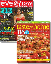 One Year Subscription of Everyday with Rachael Ray & Taste of Home Magazine for just $7.00