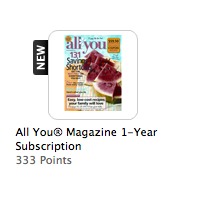 Coke Rewards: One Year All You Magazine Subscription for 333 Points