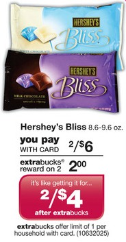 CVS: Hershey’s Bliss Chocolates Only 50 Cents Per Bag