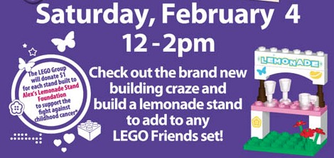 LEGO Friends Event at Toys”R”Us Stores = Get a Free Lego Lemonade Stand