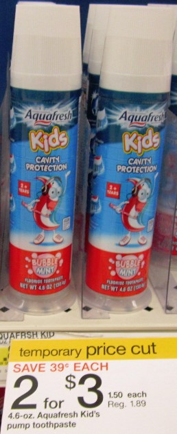 Target: Aquafresh Toothpaste Only $0.50!